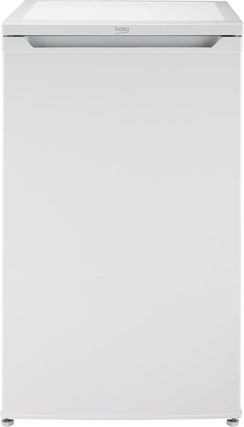 Beko TS190040N Standkühlschrank freistehend, 88 l Gesamtrauminhalt, wechselbarer Türanschlag, gute Beleuchtung im Gerät, 38 dB, robuste Glasablagen, Weiß