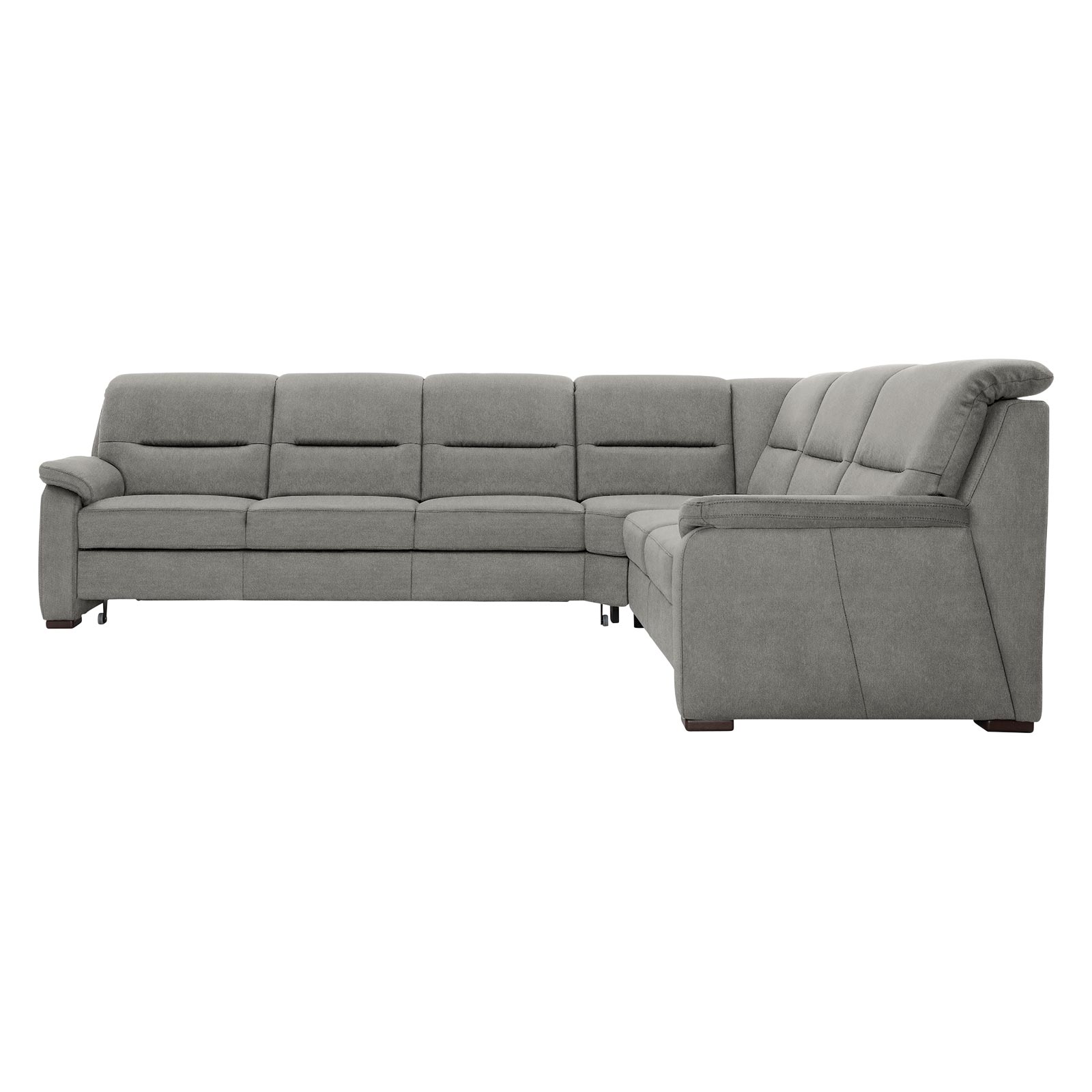 polsterpower Ecksofa - Belle silver - Basismodell - rechts