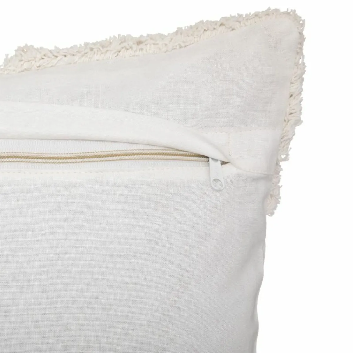 Housse de Coussin Tufté - Ivoire & Lin 40 x 40 cm
