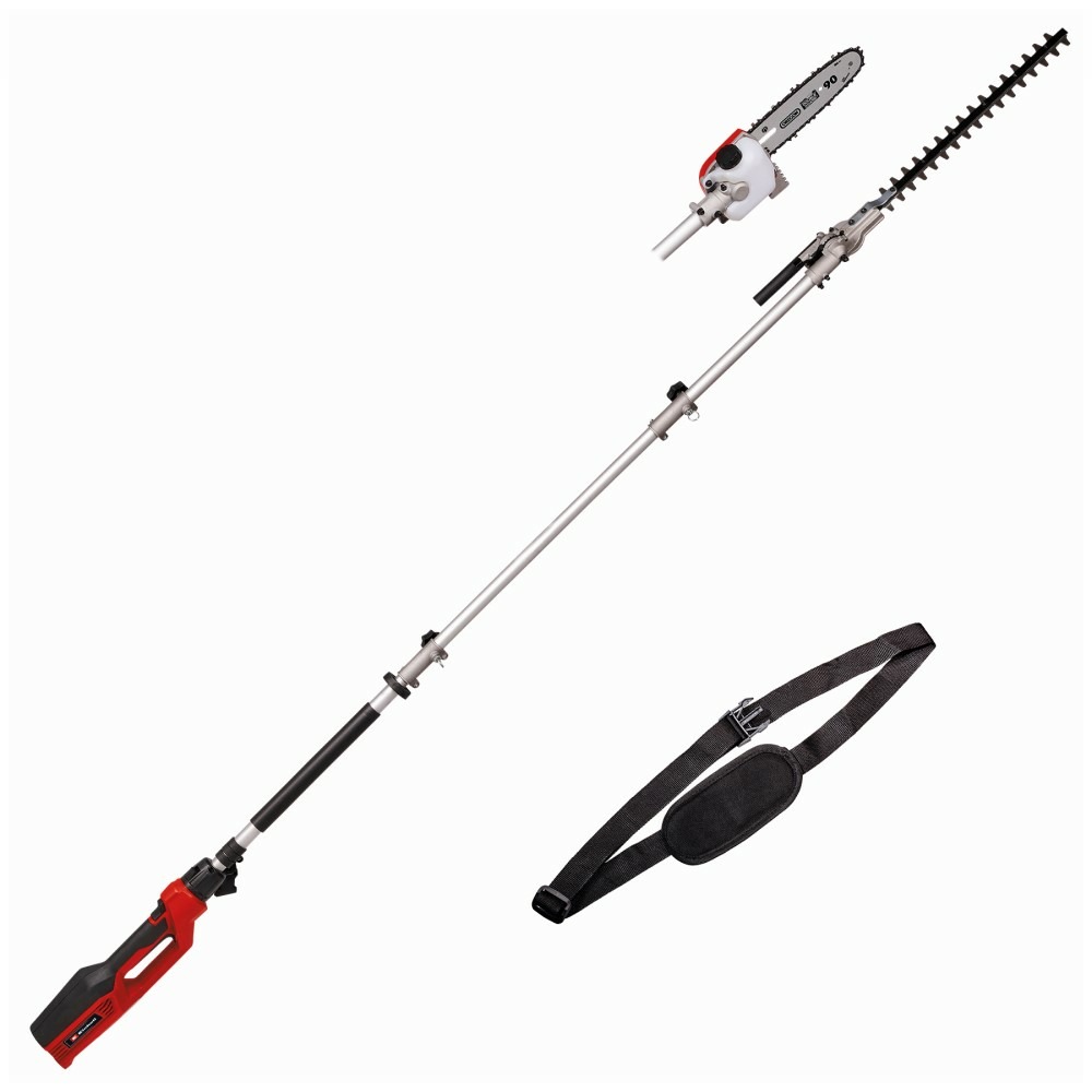 Taille-haies télescopique électrique gc-hh 90/2046 t - jusqu'à 2,6 m + chaîne et sangle