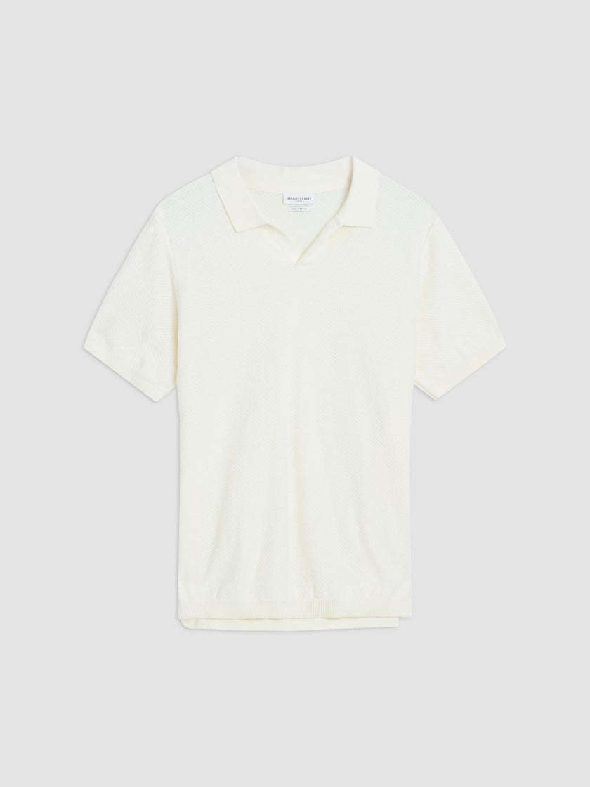 Franco strikket polo Coconut Milk