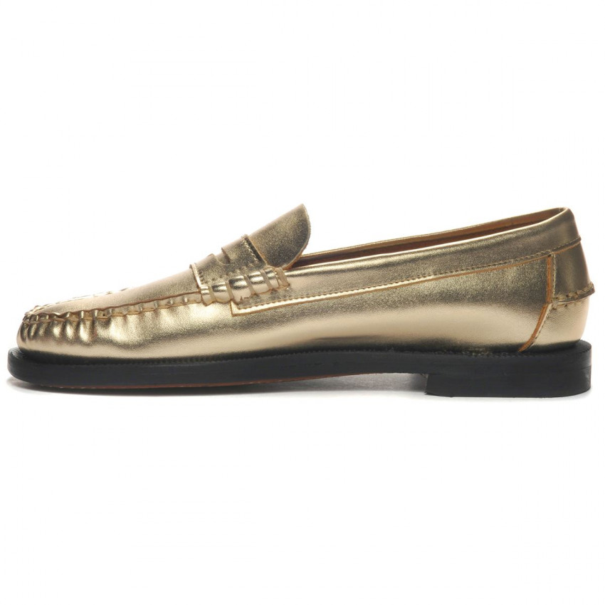 DAN MET GOLD YELLOW WOMAN MOCASSIN-Mocassin doré pour femme
