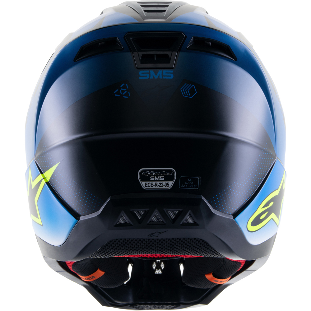 Alpinestars - Casque Supertech S-M5 Rayon Noir / Bleu / Blanc Mat