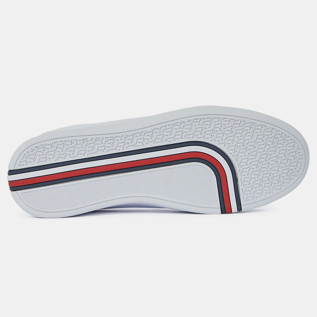 Tommy Hilfiger Baskets en Cuir Court blanc/bleu
