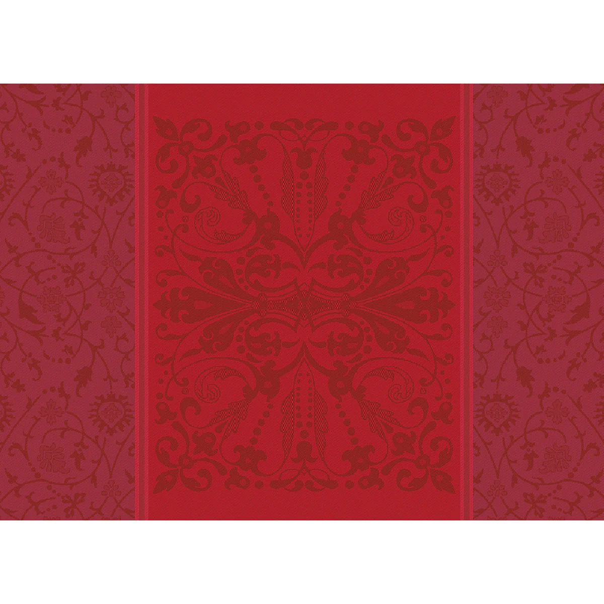 Set antitache déperlant pur coton bordeaux 54X39 Garnier Thiebaut