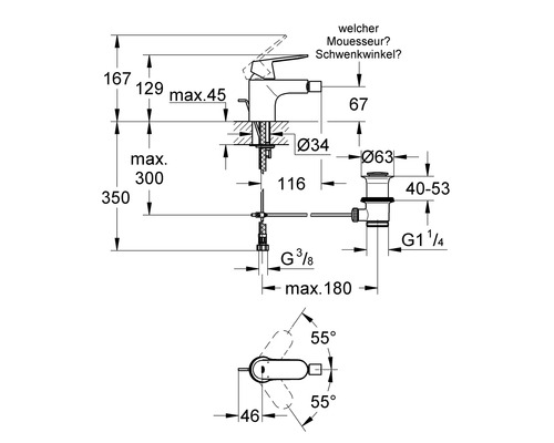 GROHE bidetmengkraan EUROSMART COSMOPOLITAN chroom 32839000
