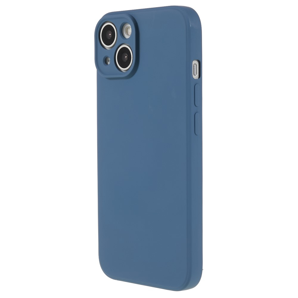 iPhone 15 Gummi Case Hülle mit Kameraschutz - Dunkelblau (Matt)