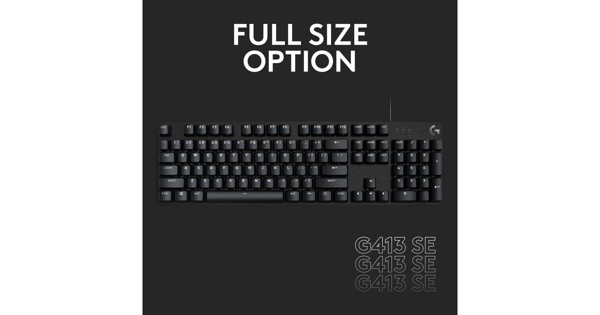 LogitechG413 TKL SE Mechanical Gaming Keyboard  (Zwart, US-International, GL Tactile)