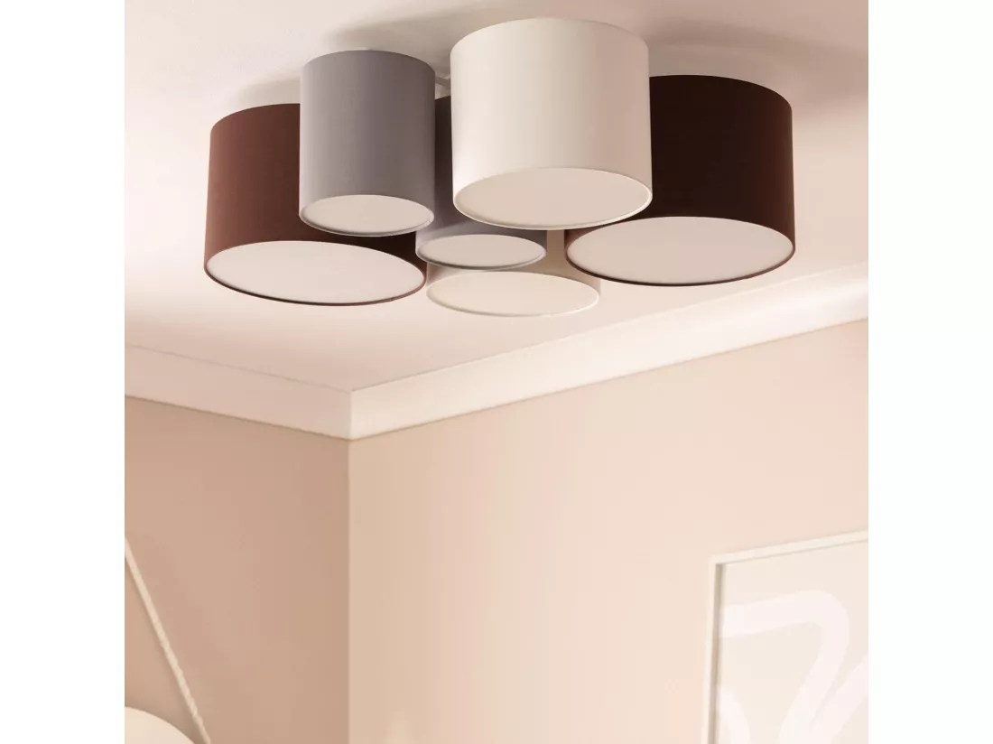 Plafonnier Rond Tissu Tallabo Multicolore