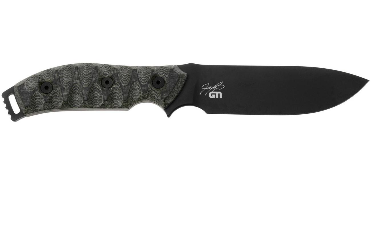 White River Knives GTI 4.5 Black OD Green Canvas Micarta, survivalmes, Justin Gingrich design