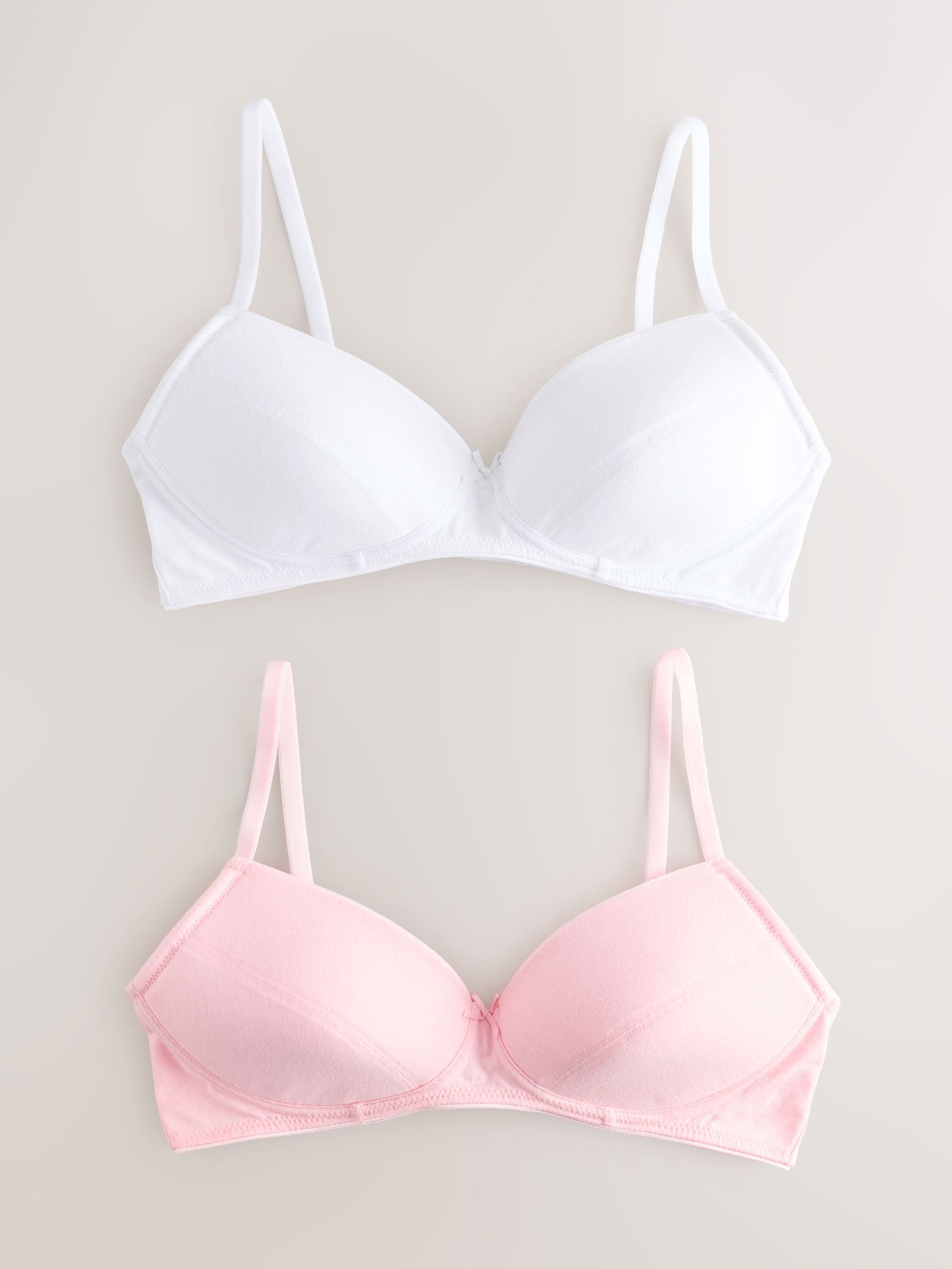 Wit/roze - Set van 2 sportbeha's