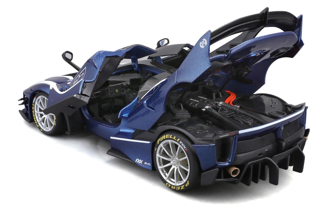 Ferrari R&P FXX-K EVO Blau 1:18Sammlermodell im Massstab 1:18