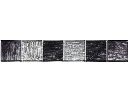 Glazen rand, diamantzwart, 4,8 x 29,8 cm