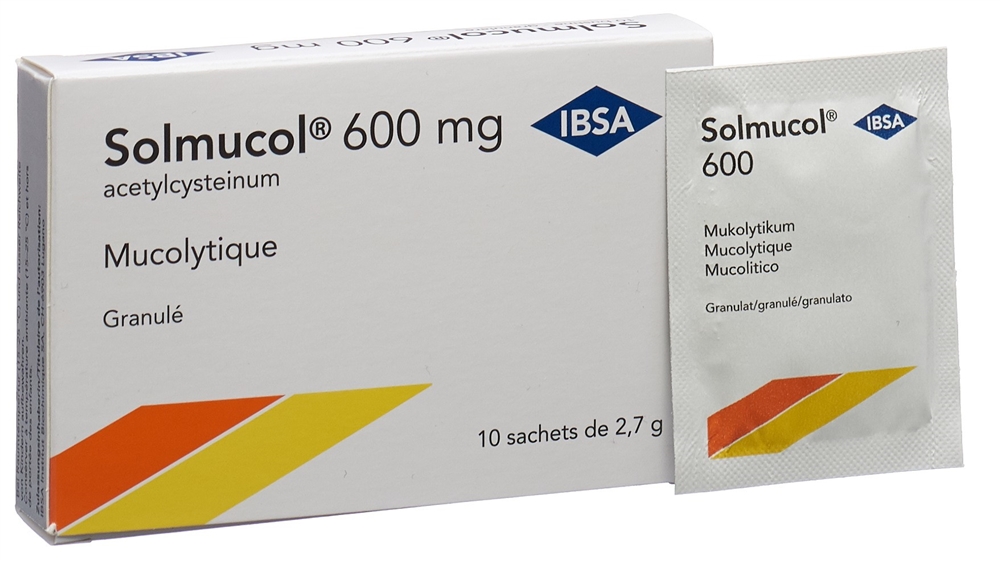 SOLMUCOL Gran 600 mg ohne Zucker (D) Btl 10 Stk