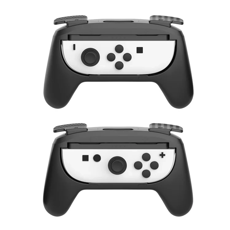 (2er Set) Griff Halterung Gamepad Hülle kompatibel für Nintendo Switch 2 / Joy-Con Controller - Schwarz