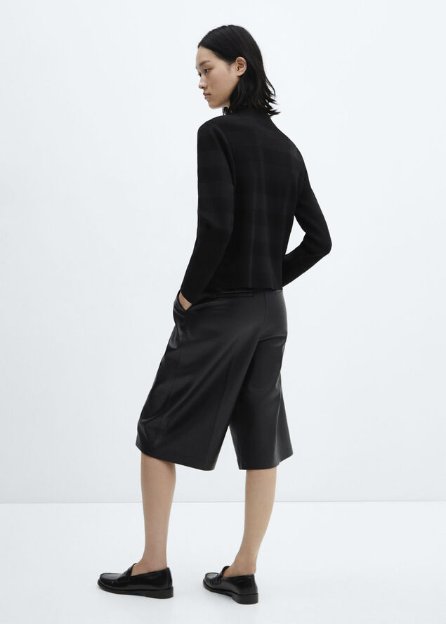 MANGO High collar sweater Black