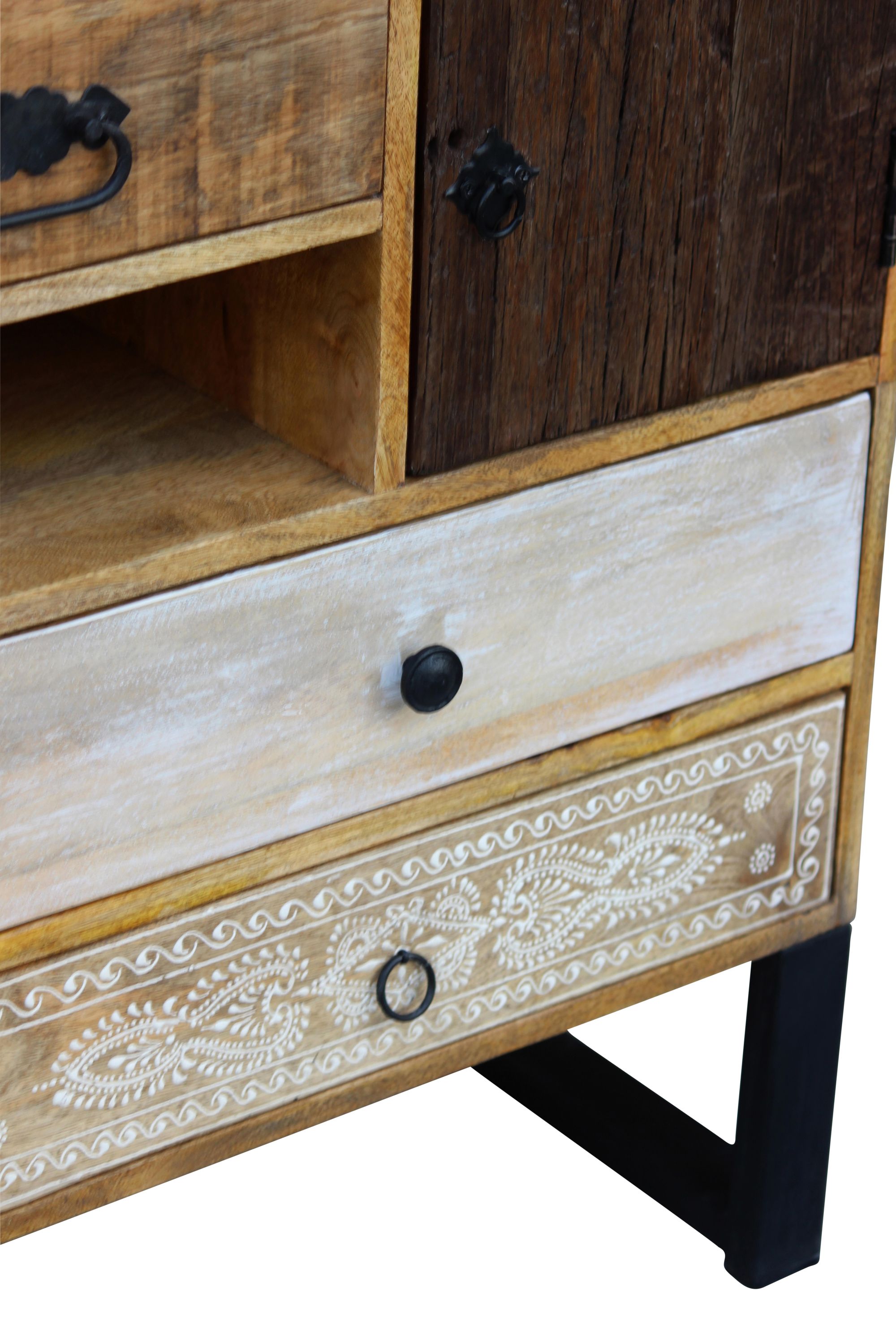 Sideboard Holz Vintage REMI 115 x 80 cm