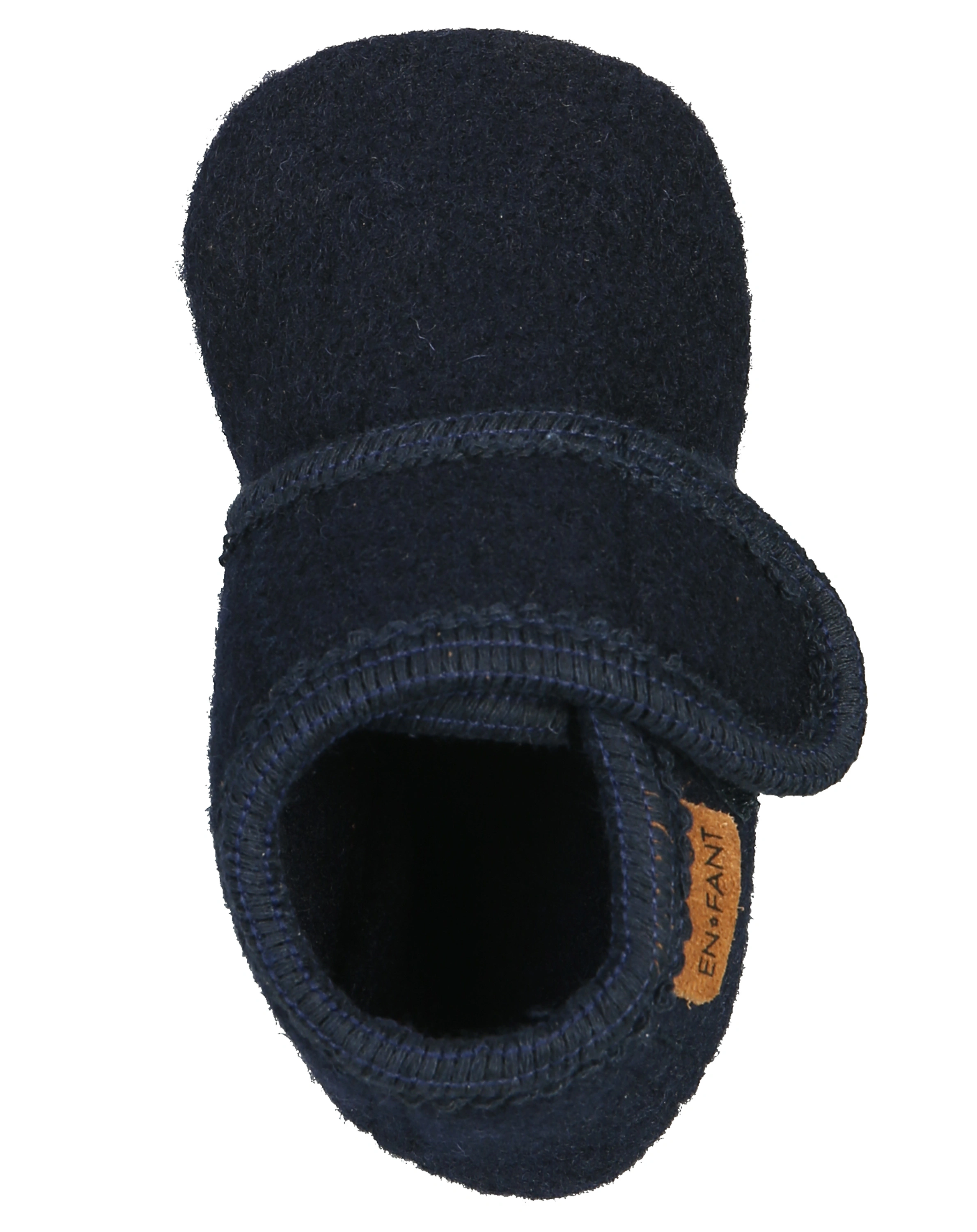 Klett-Krabbelschuhe MOBIL aus Wolle in navy