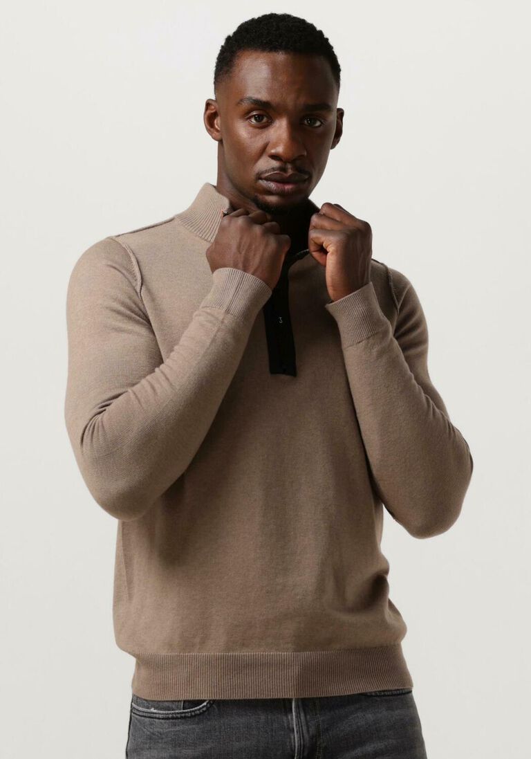 BUTCHER OF BLUE beige butcher of blue trui clifden halfzip