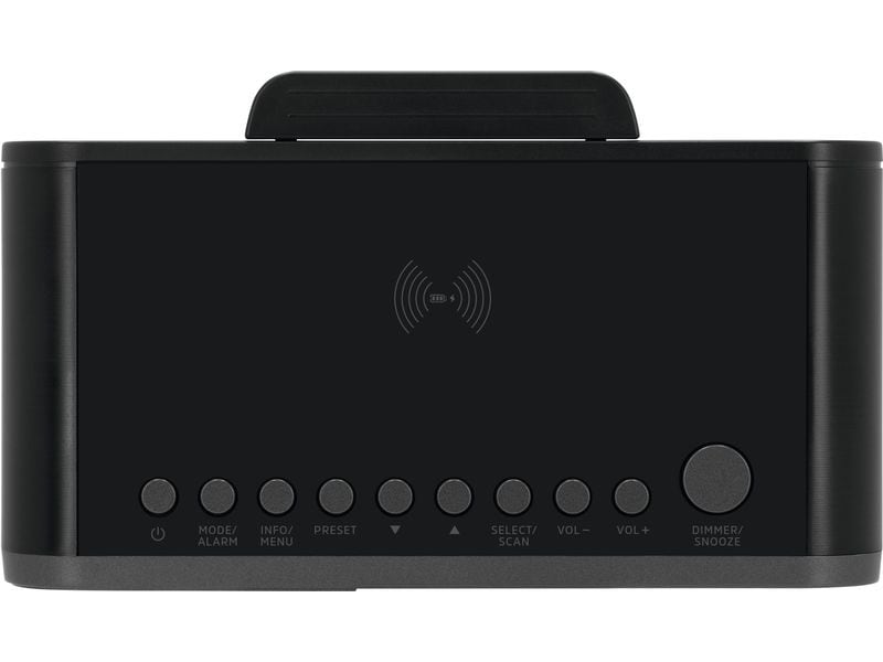 Technisat Radiowecker Viola CR 1 Schwarz DAB /UKW Radiowecker mit Wireless Charging