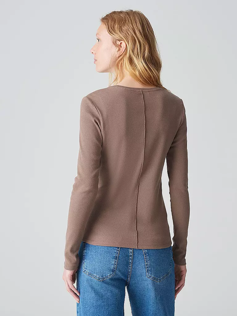 OPUS Langarmshirt SADALIE braun