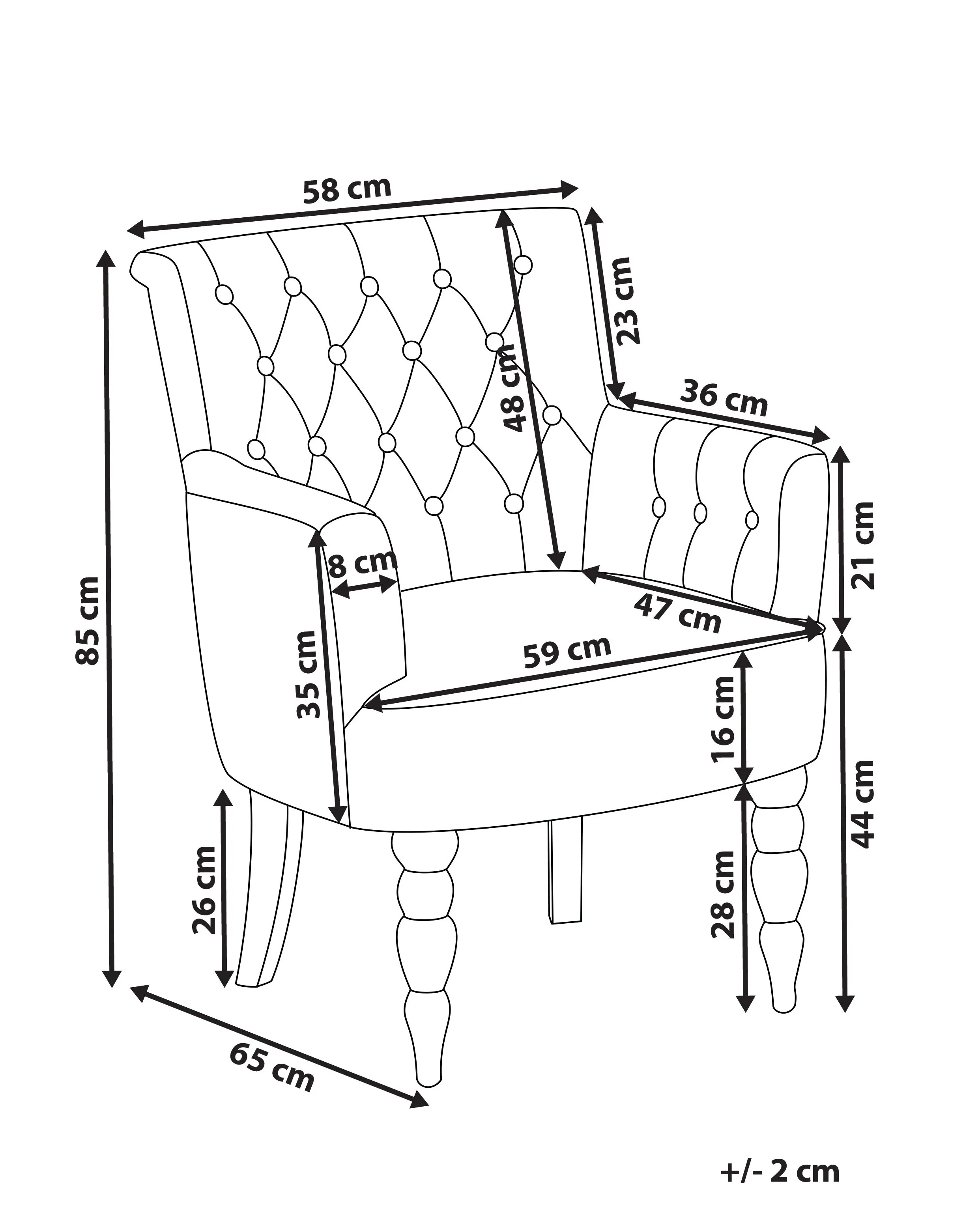 Fauteuil ALESUND Stof Donkergrijs