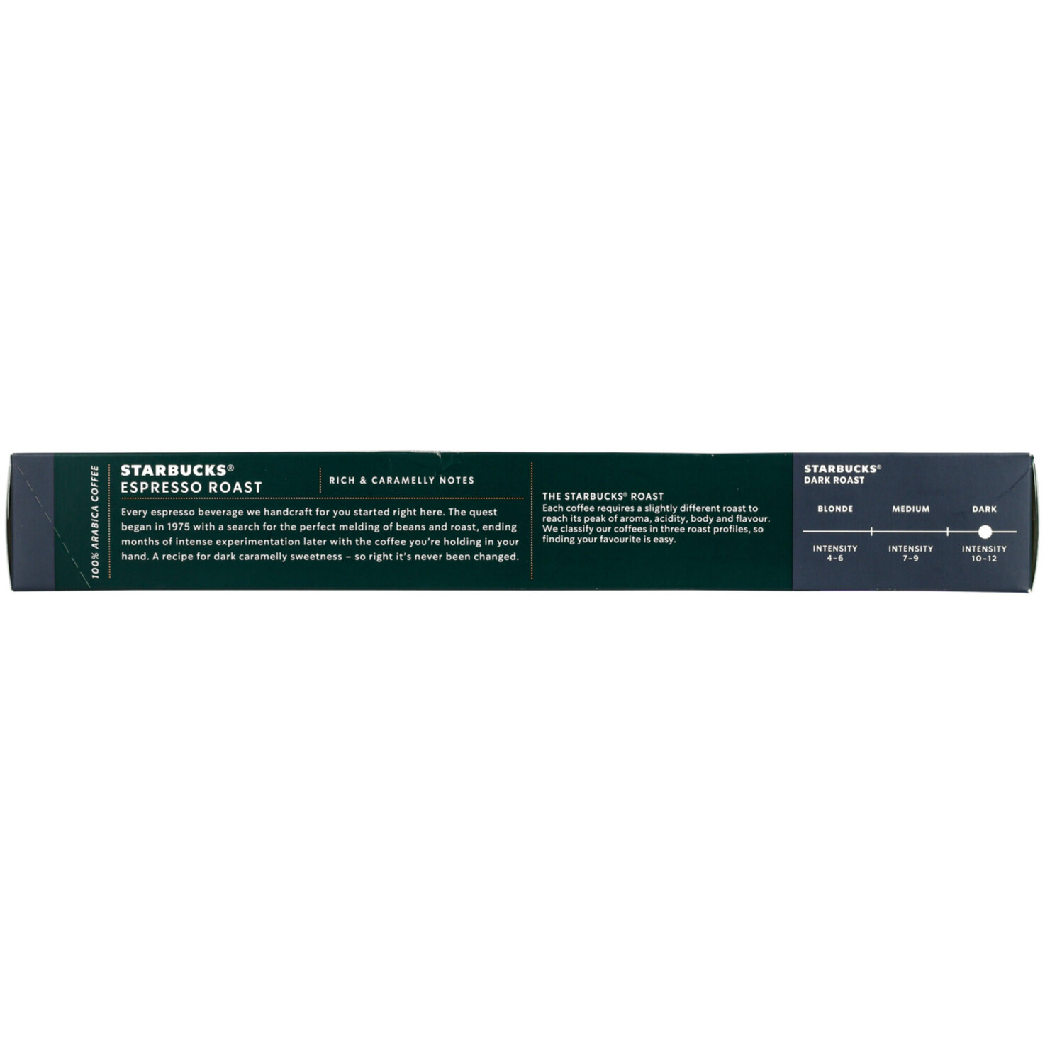 Starbucks Espresso Roast by NESPRESSO Dark Roast, 10 Kapseln