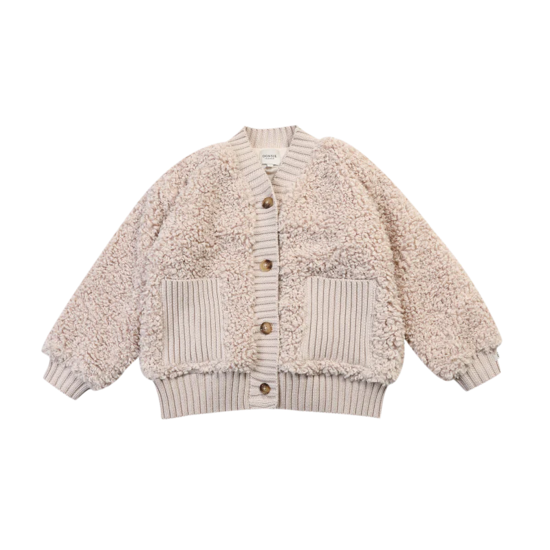 Olaan Cardigan | Soft Taupe Teddy