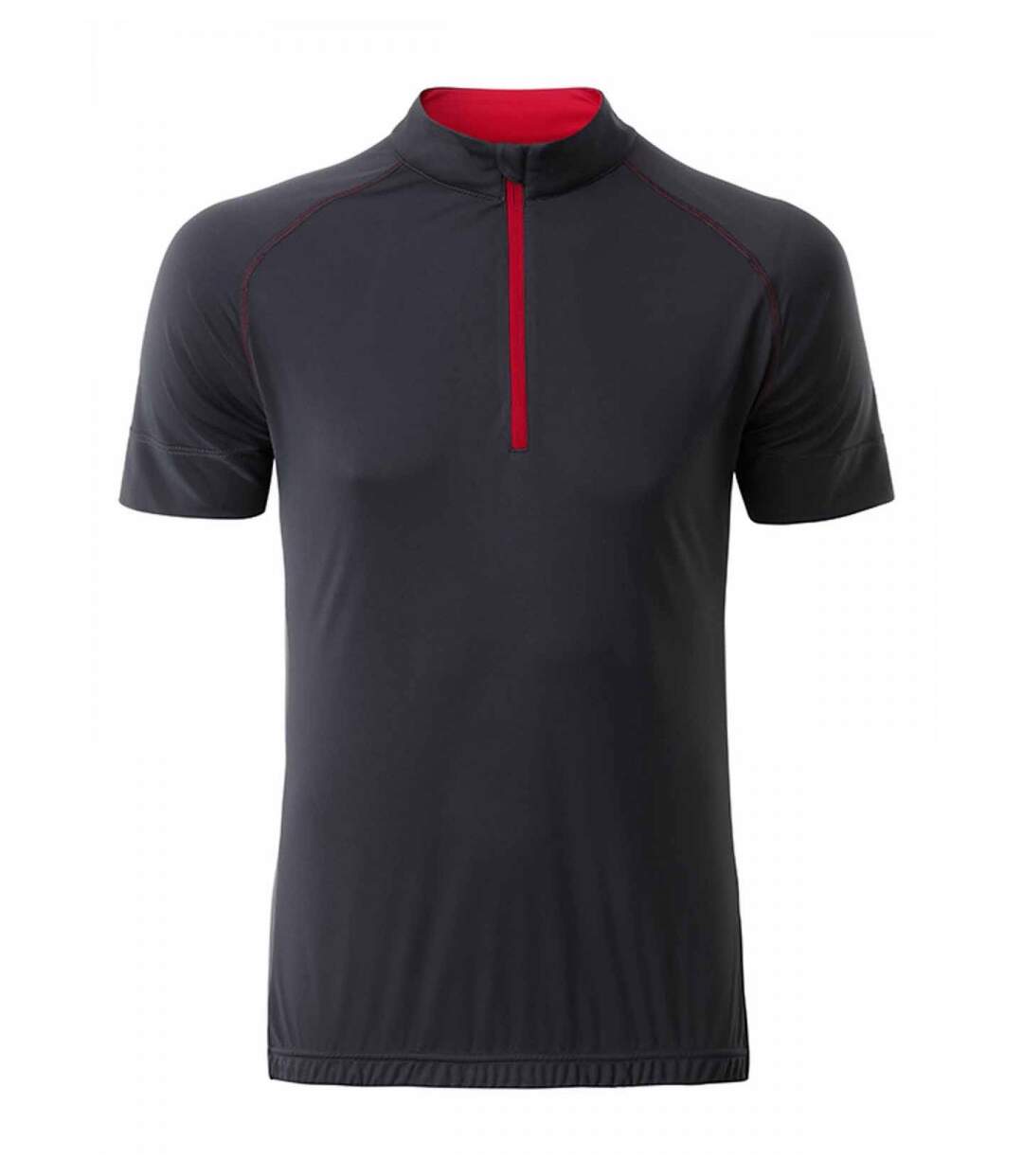 maillot cycliste demi zip - HOMME - JN514 - gris titane