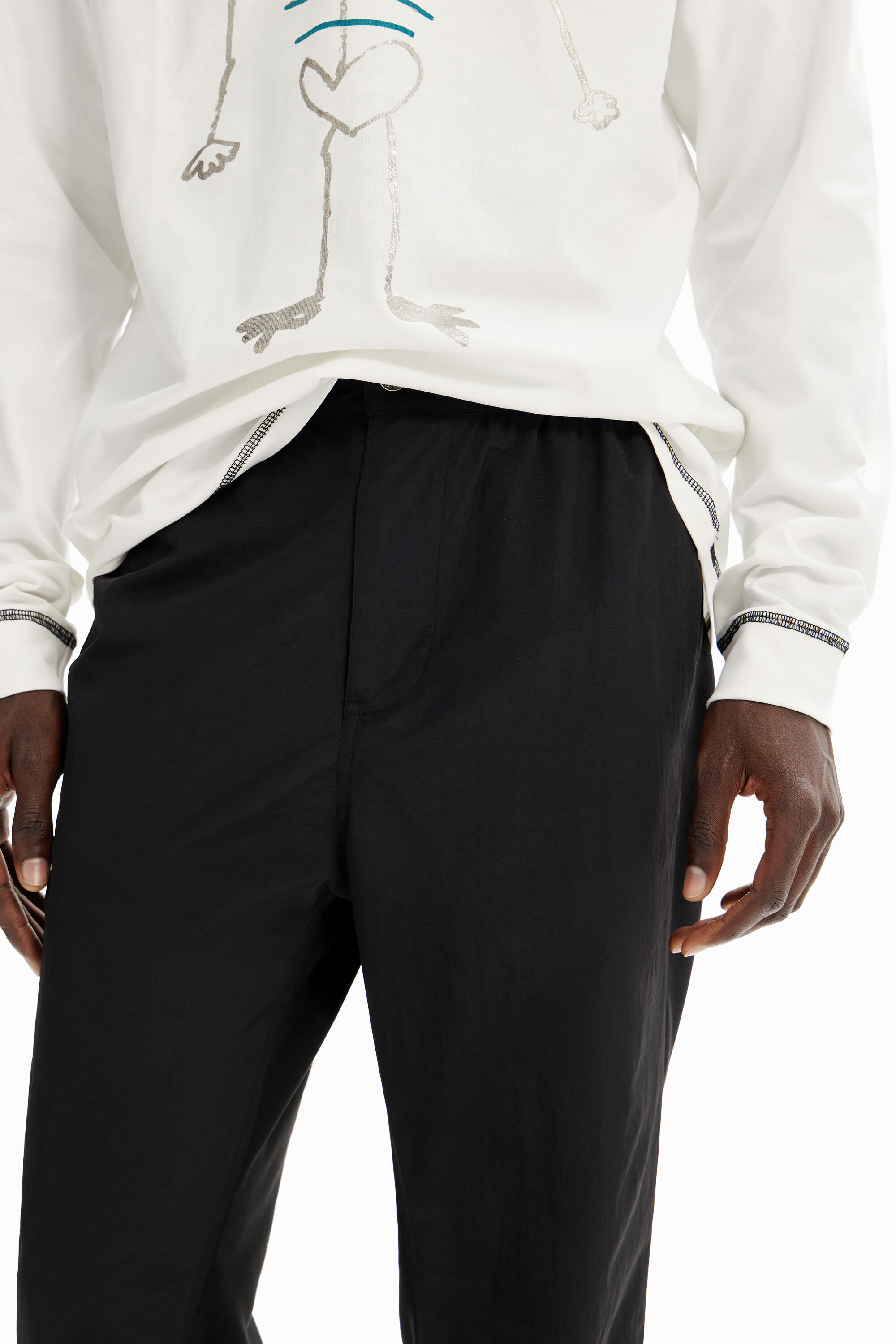 Pantalon hybride plis