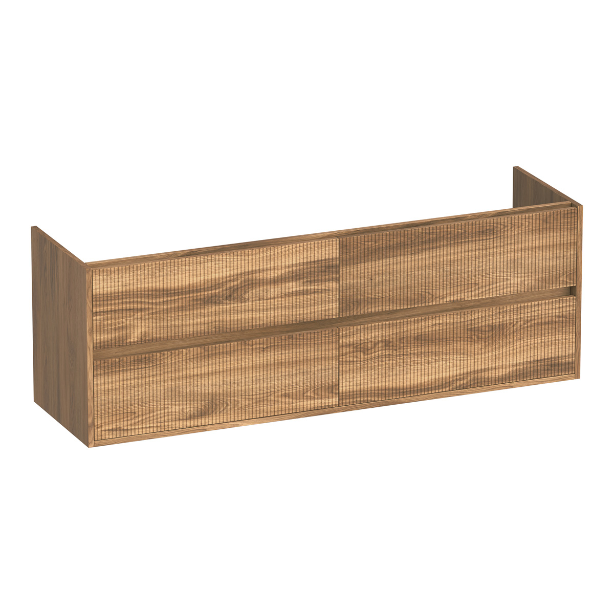 Brauer Adore Wavy onderkast ribbelfront 160cm met 4 softclose lades honey