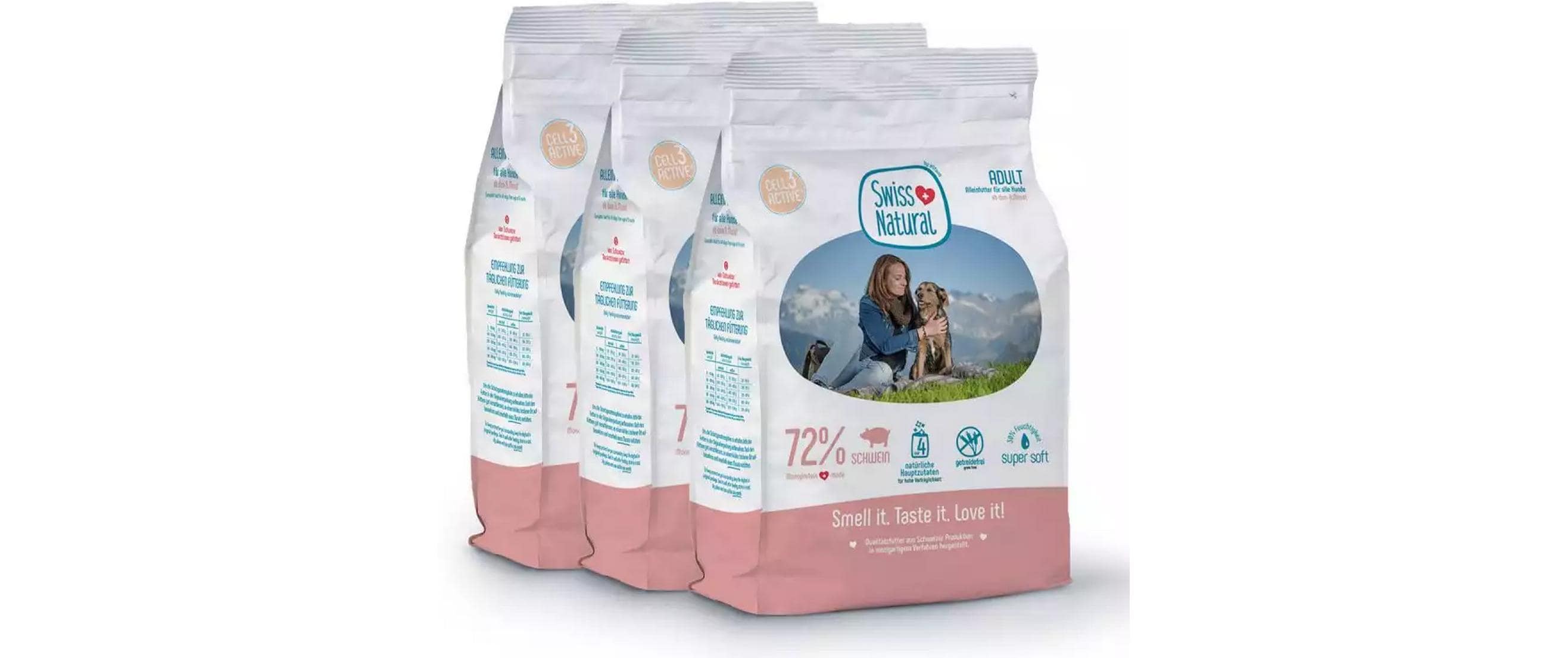 Adult Soft Schwein und Kartoffeln 3 x 4 kg<br>Alleinfuttermittel Soft für ausgewachsene Hunde