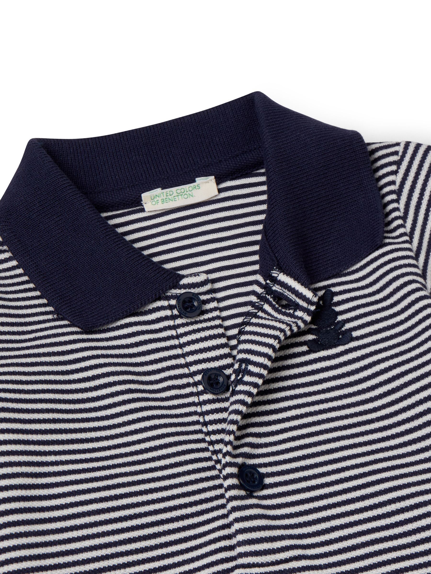 Blauw - Benetton Baby Piquet Grow Bodysuit