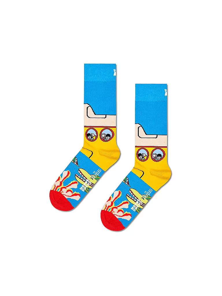 HAPPY SOCKS Herren Geschenkbox Socken BEATLES 3er Pkg 41-46 turquoise bunt