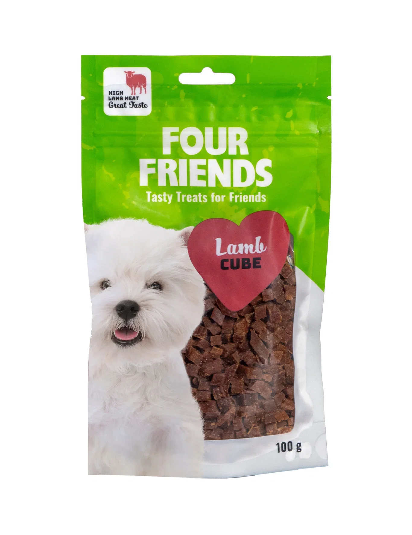 FourFriends Hundegodteri Cube lam FourFriends 100 g