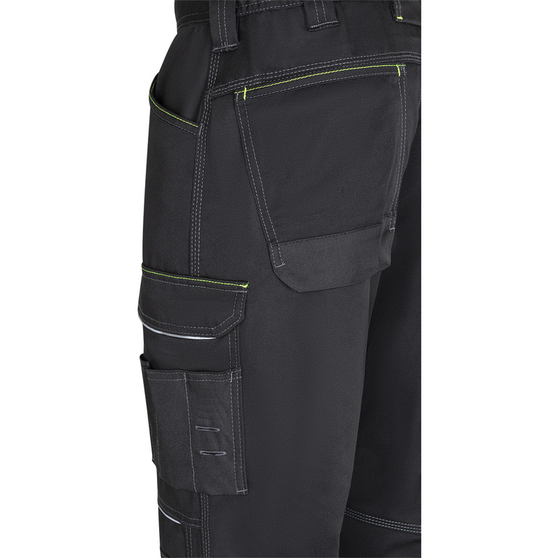 Portwest Urban werkbroek met kniezakken + gratis kniestukken 48 zwart