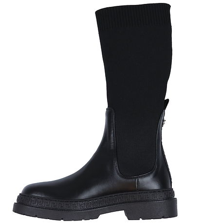 Versace Stiefel - Stiefelschaft - Black/White/Palladium