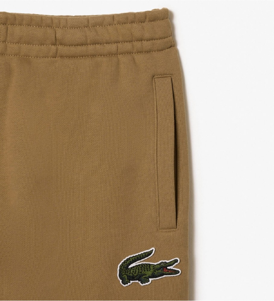 Calça de treino Lacoste marrom em fleece