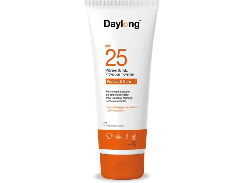 DAYLONG Sonnenlotion Protect and Care SPF 25 200 ml Pflegende Sonnencrème für den Körper