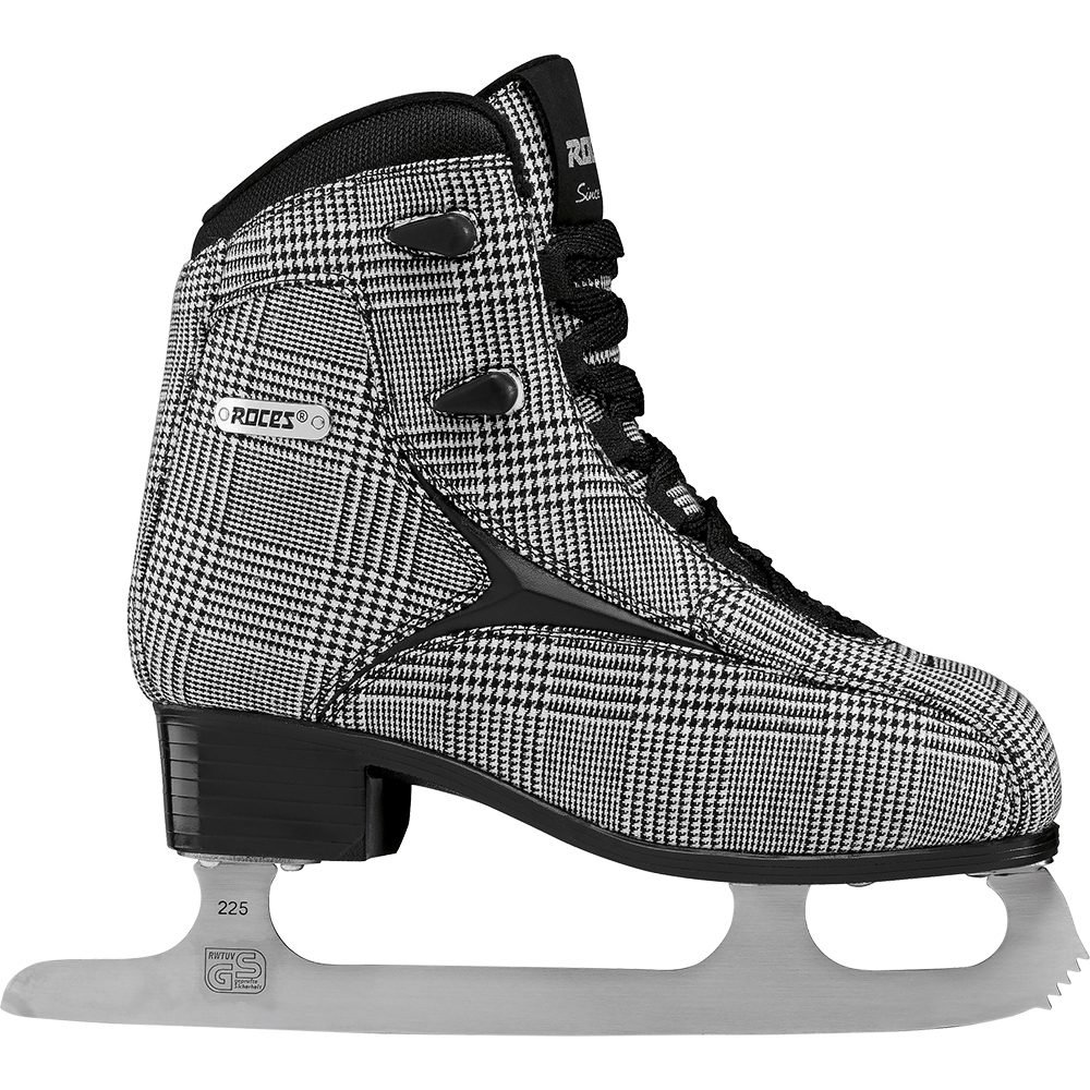 Roces Brits Damen check black whitesil