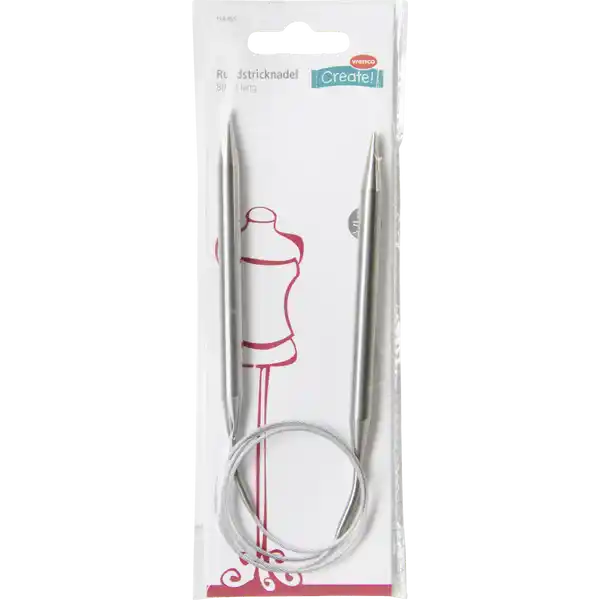 Rundstricknadel mit farbigem Band 80cm 8,0
