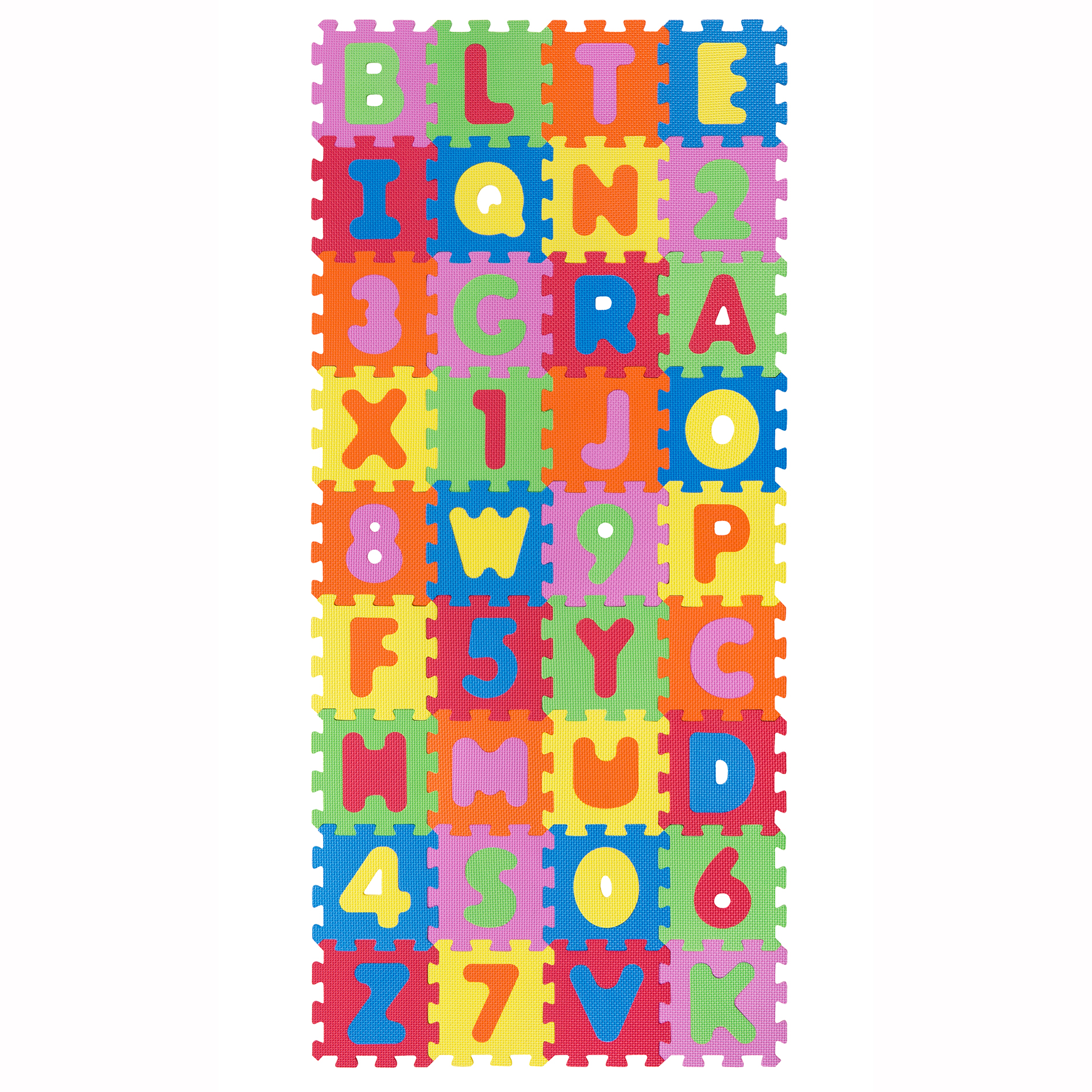 Puzzlematte ZAHLEN&ABC - bunt - 16x16 cm