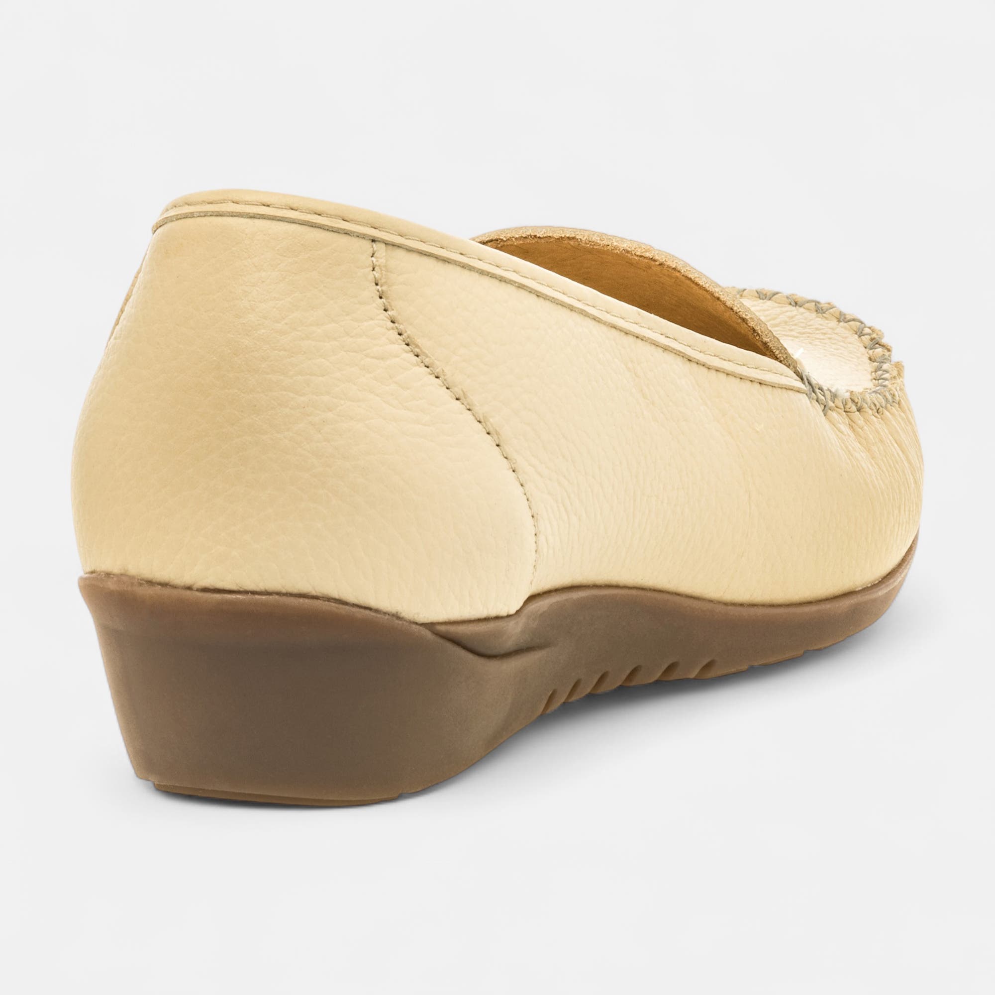 Mocassins pieds sensibles Femme en cuir beige