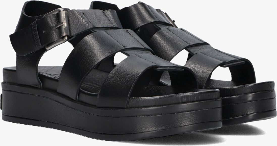 zwarte shabbies platte sandalen maro bold