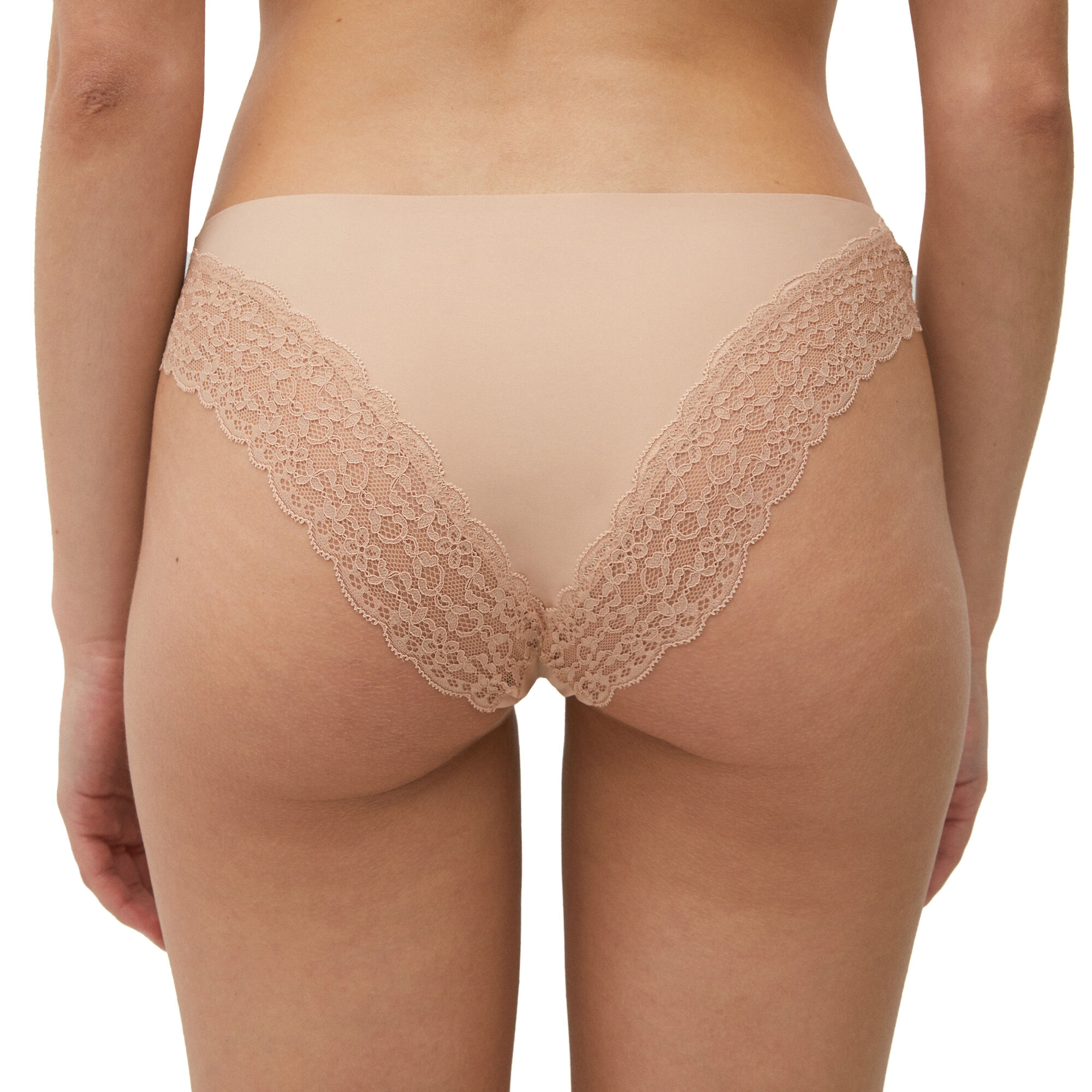 Culotte en microfibre et dentelle