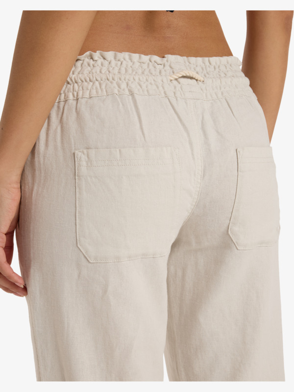 Oceanside Pantalon évasé Beige Femme