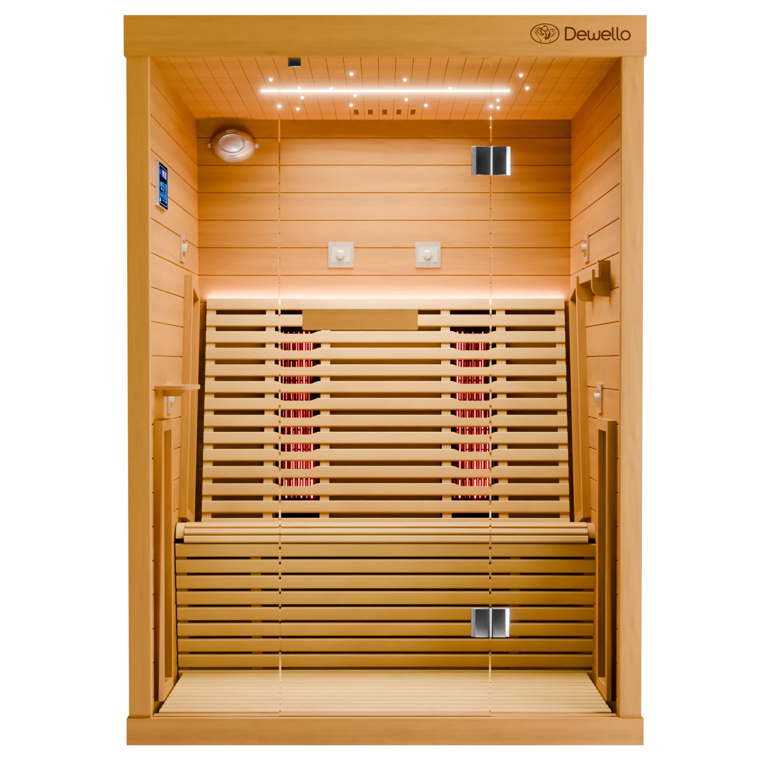 Dewello Infrarotkabine Palermo 135x120 für 1-2 Personen