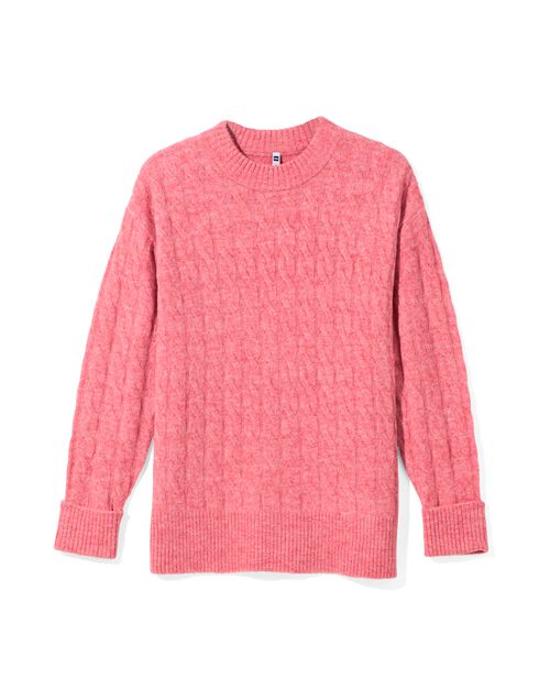pull en maille Vicky pour femme rose
