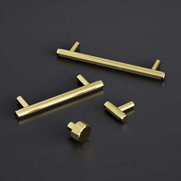 Bouton de meuble GoodHome Irus or Ø2.5cm x l.2.5cm x h.2.6cm x p.2.6cm