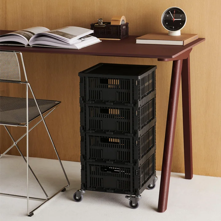 HAY - Colour Crate Korb Square M, 29,5 x 29,5 cm, grau, recycled